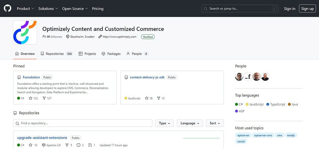 Episerver (Best E-Commerce Personalization Software)