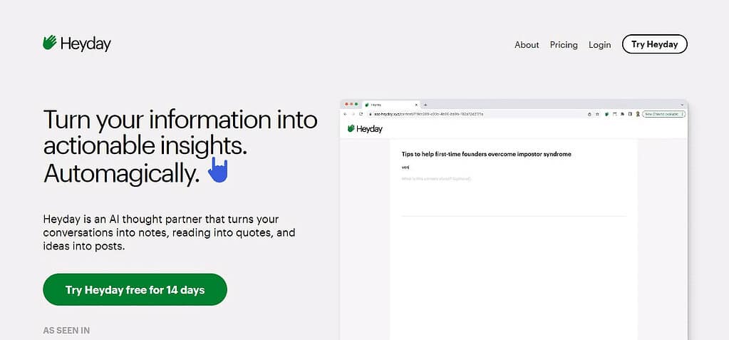 Heyday (Best Ai Tools In UAE)
