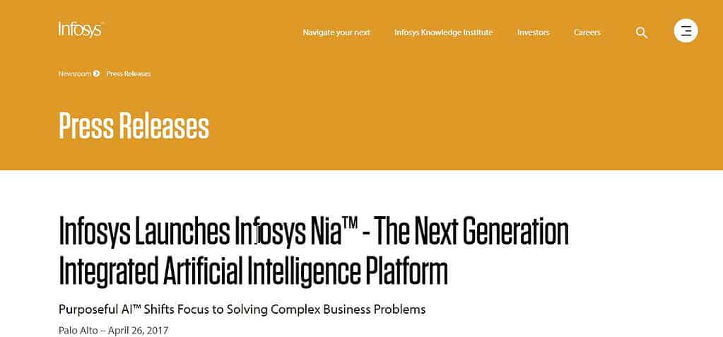 Infosys Nia