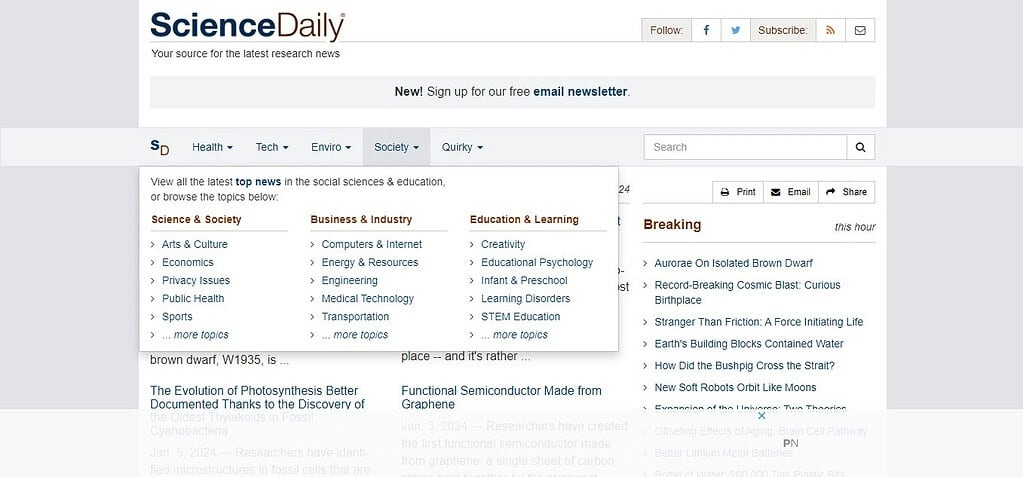ScienceDaily (Best Ai News Blogs)