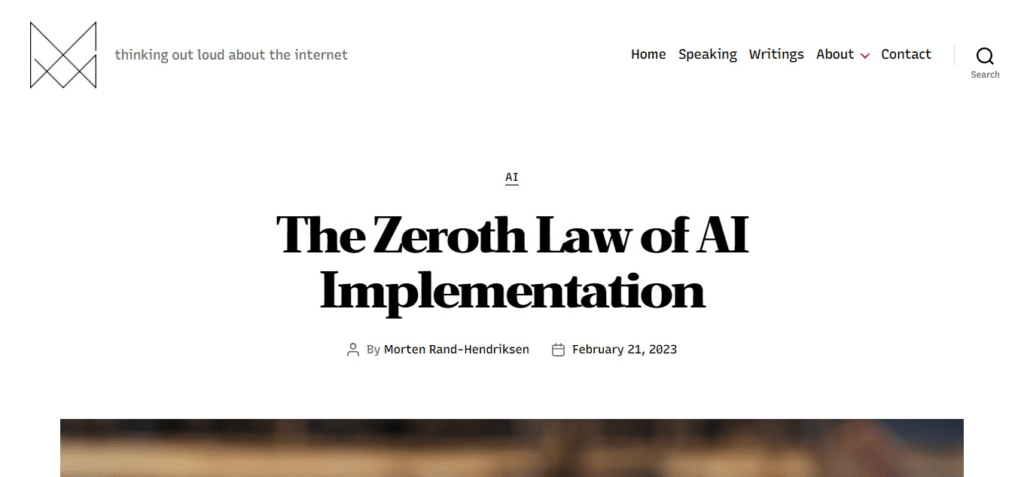 Zeroth Principles of AI