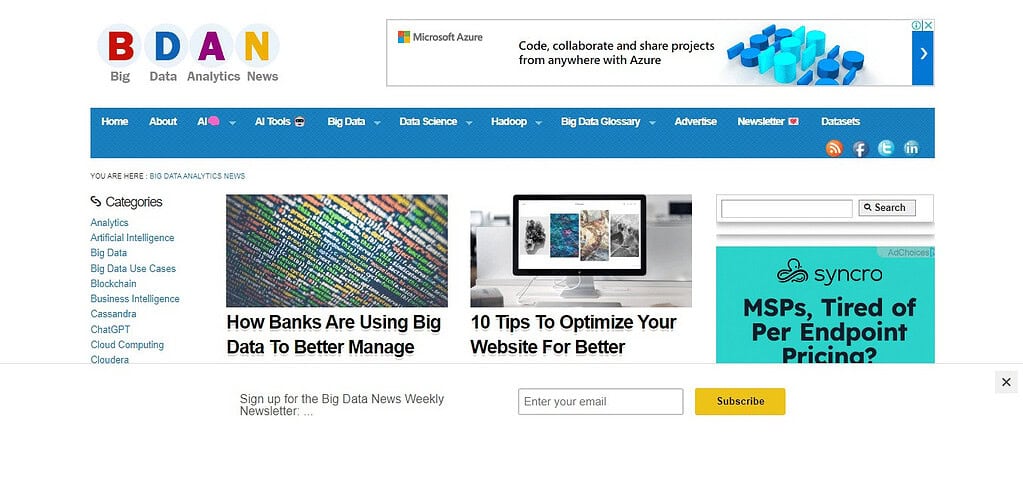 Big Data Analytics News