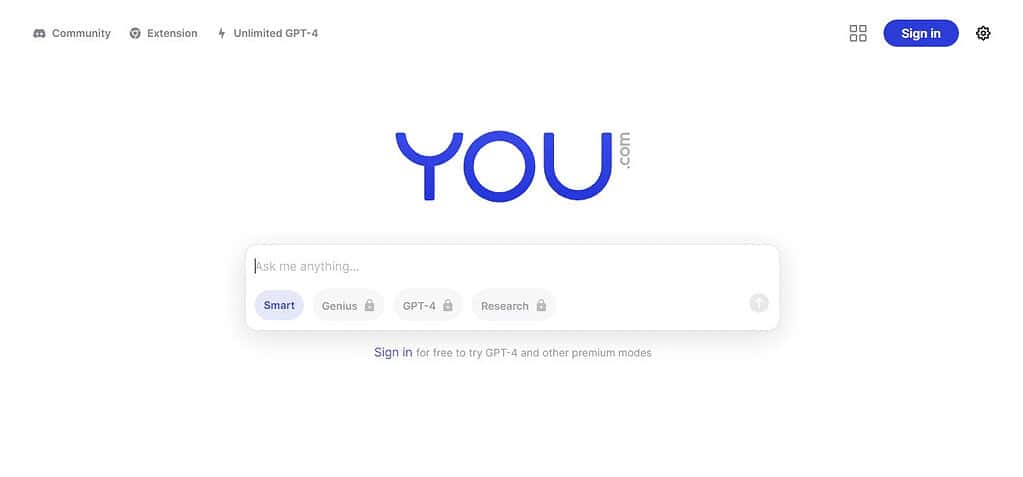You.com (Best Ai Companies List)