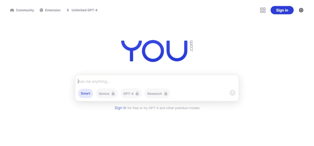  You.com (Best Ai Companies List)