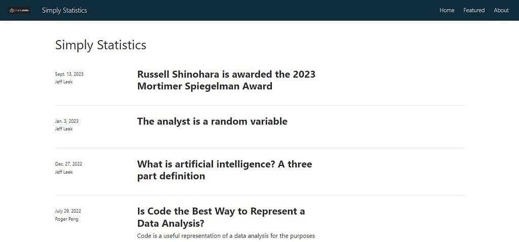 Simply Statistics