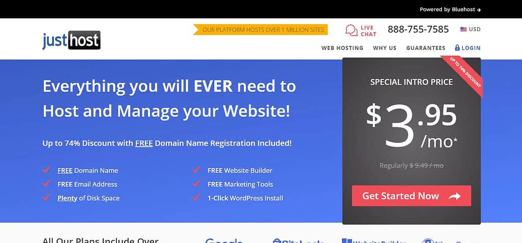 Justhost.com (Best Web Hosting For Ai Business )