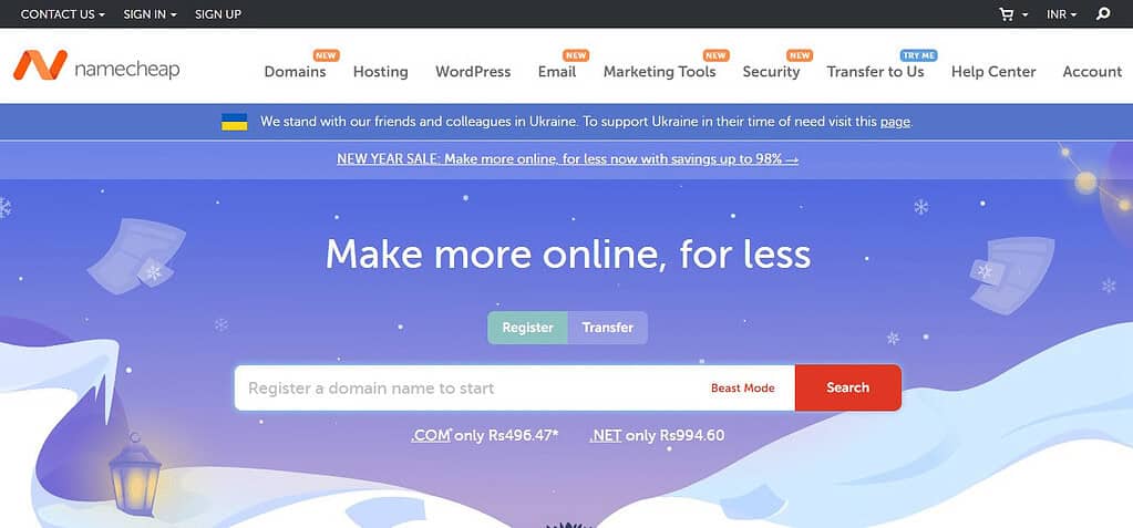 Namecheap (Best Web Hosting For Ai Business )