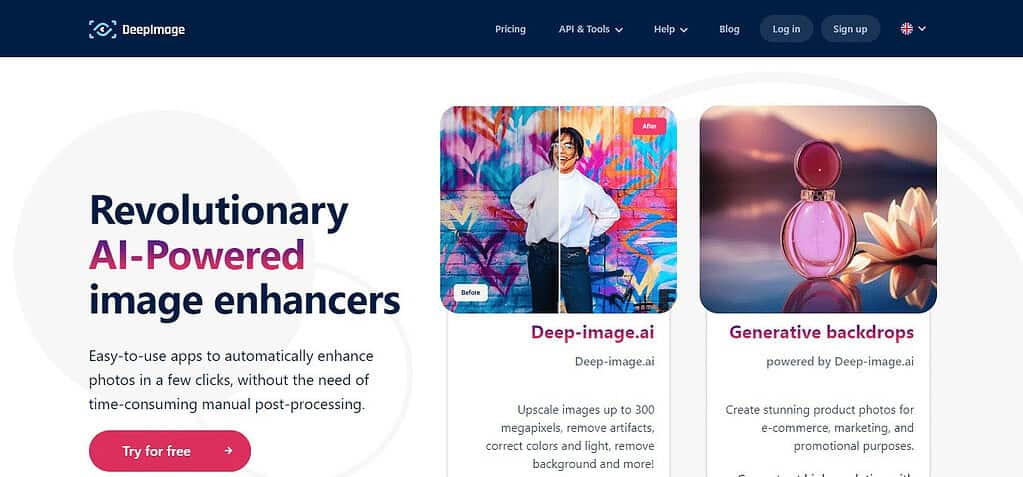 DeepImage AI (Best FREE AI Image Resizer Tools)