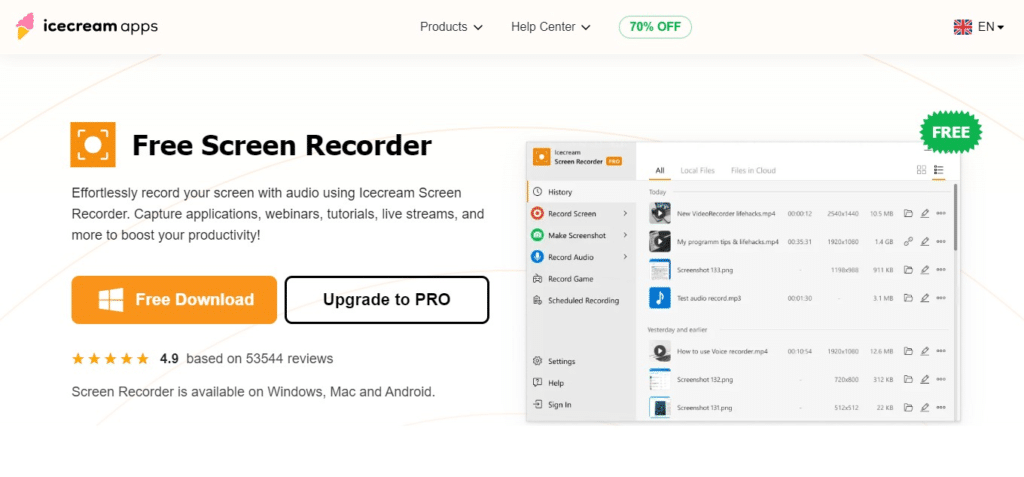 Icecream Screen Recorder (Best Screen Recorder Apps for Mac )