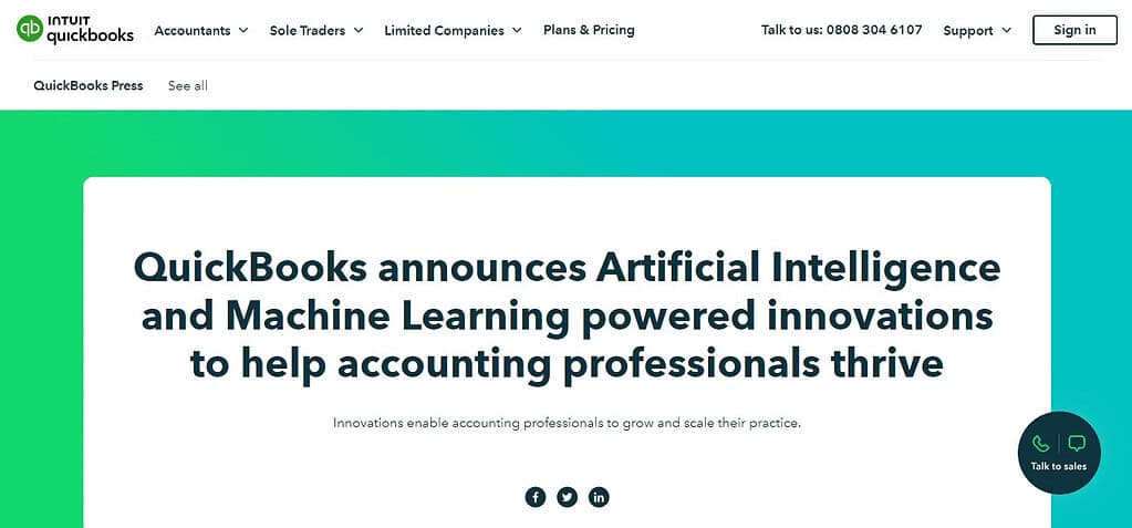 QuickBooks AI (Best Ai For Accounting Homework)