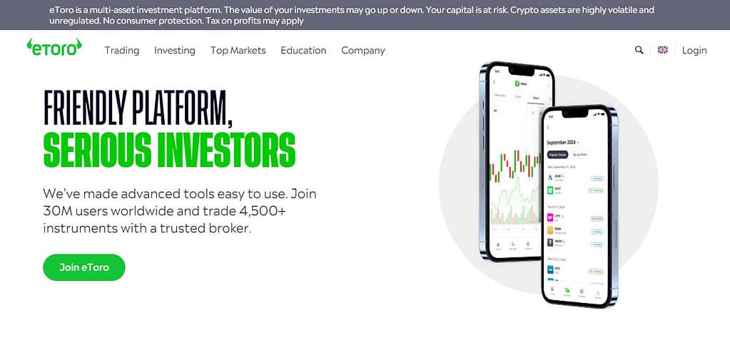 eToro (Best Ai Trading Platform Uk)
