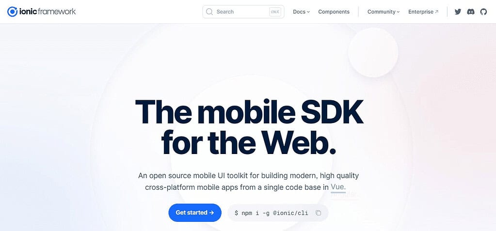 Ionic (Best Application Development Software )
