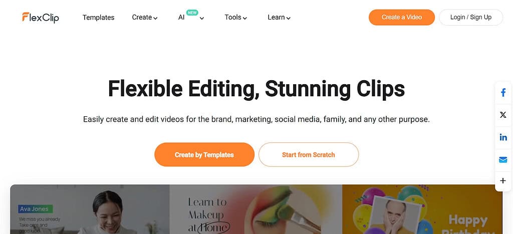 FlexClip (Best Video Software)