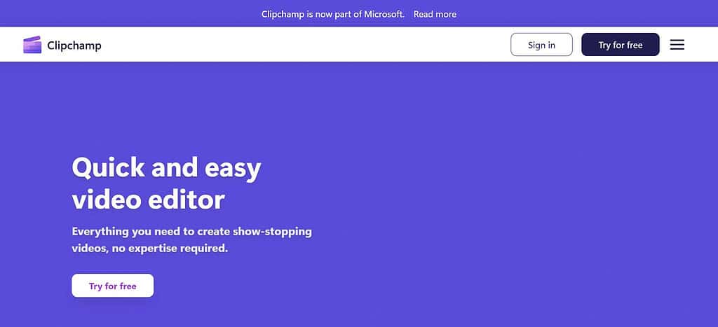 Clipchamp (Best Video Software)