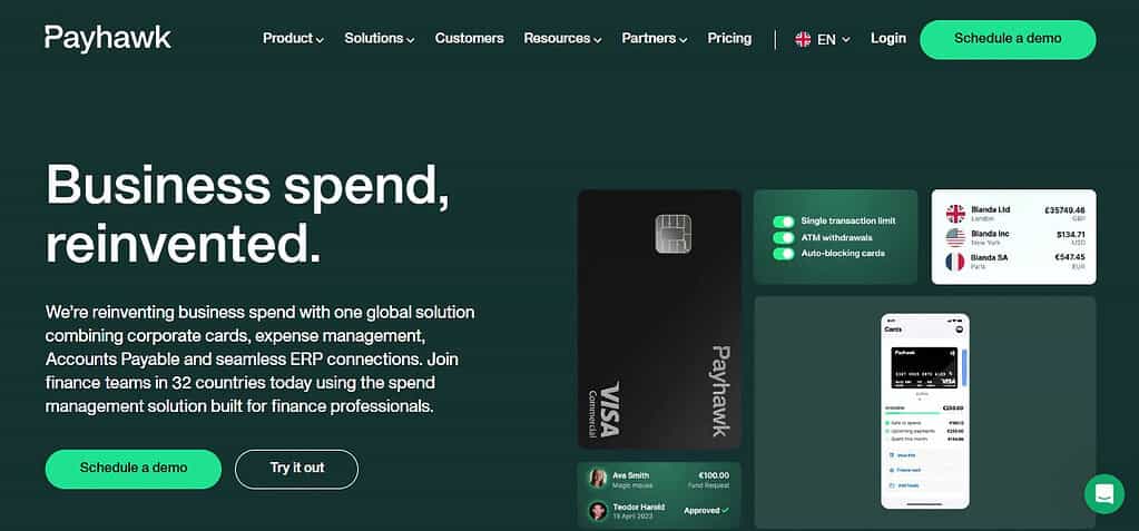 Payhawk (Best Invoice Management Software)