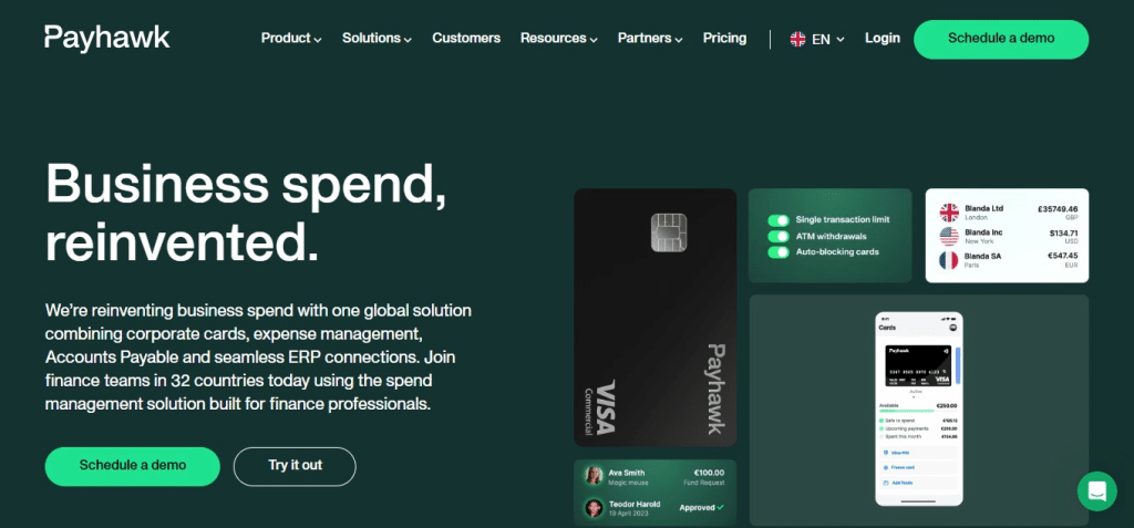 Payhawk (Best Invoice Management Software)