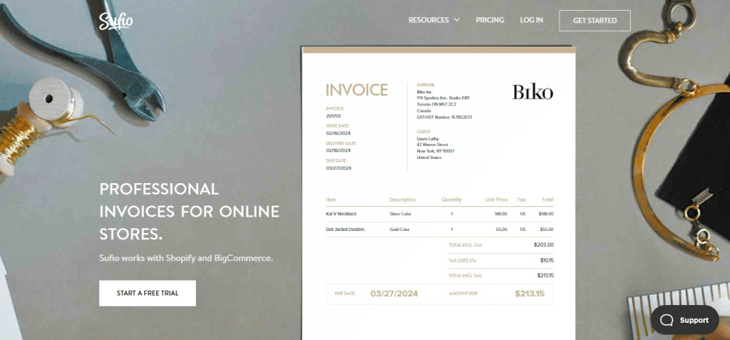 Sufio (Best Invoice Management Software)