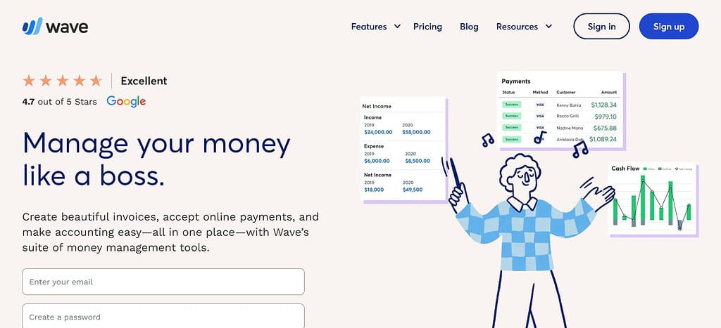 Wave (Best Invoice Management Software)