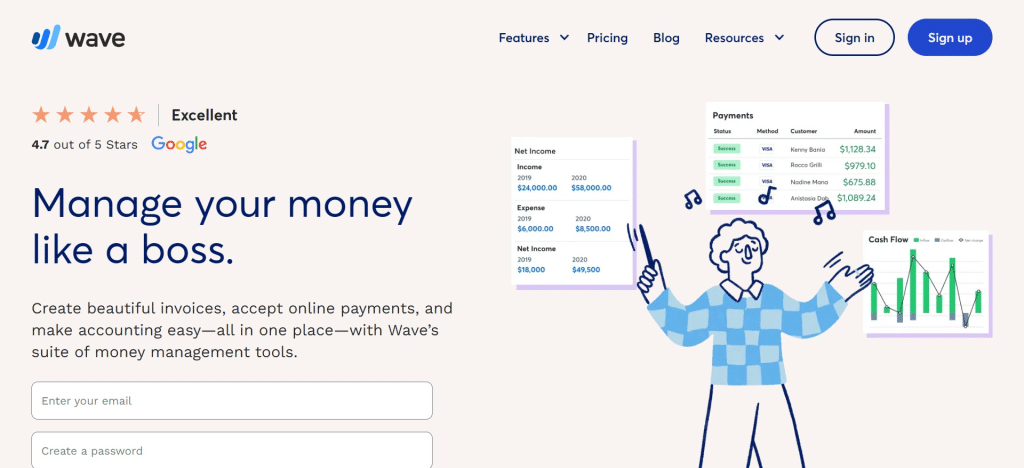 Wave (Best Invoice Management Software)