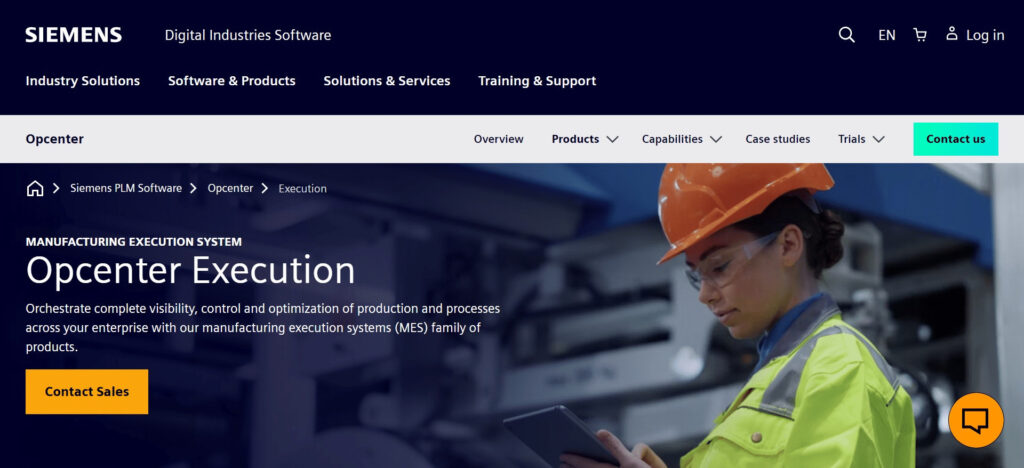 Siemens Opcenter Execution (Best Manufacturing Execution System (MES) Software)