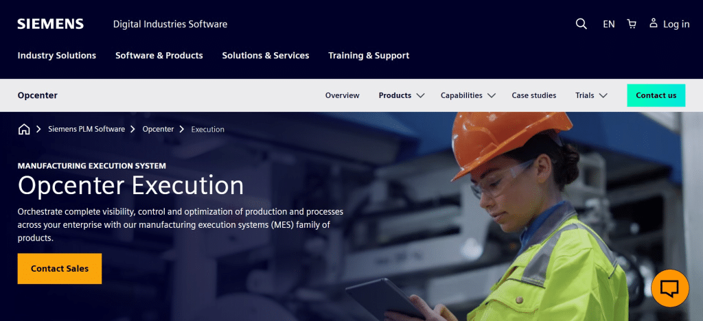 Siemens Opcenter Execution (Best Manufacturing Execution System (MES) Software)