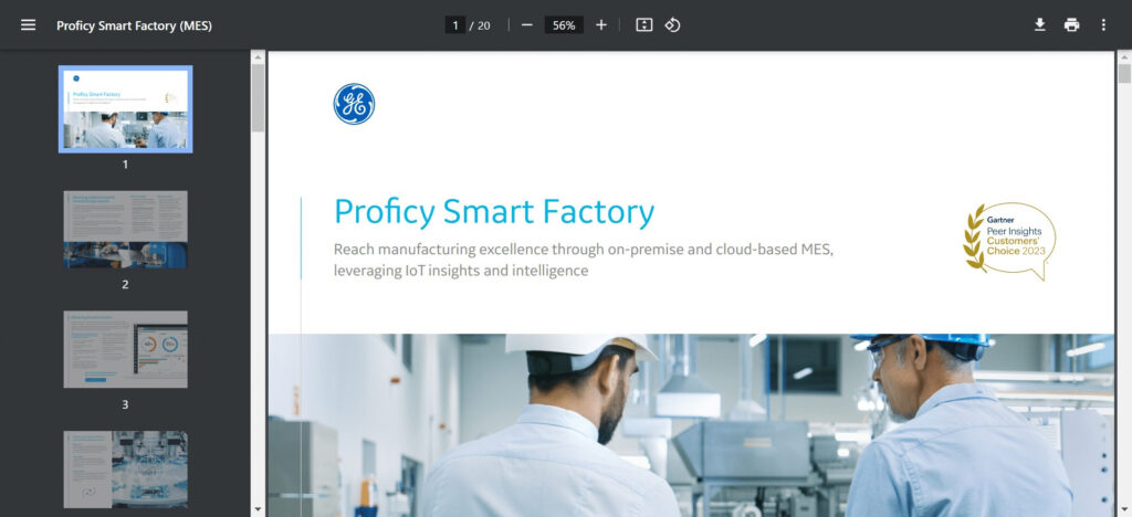 Proficy Smart Factory MES