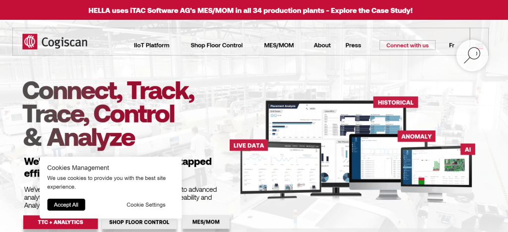 Cogiscan (Best Manufacturing Execution System (MES) Software)
