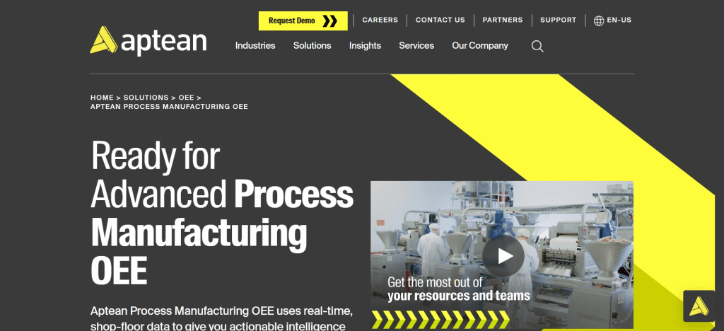 Aptean Process Manufacturing OEE