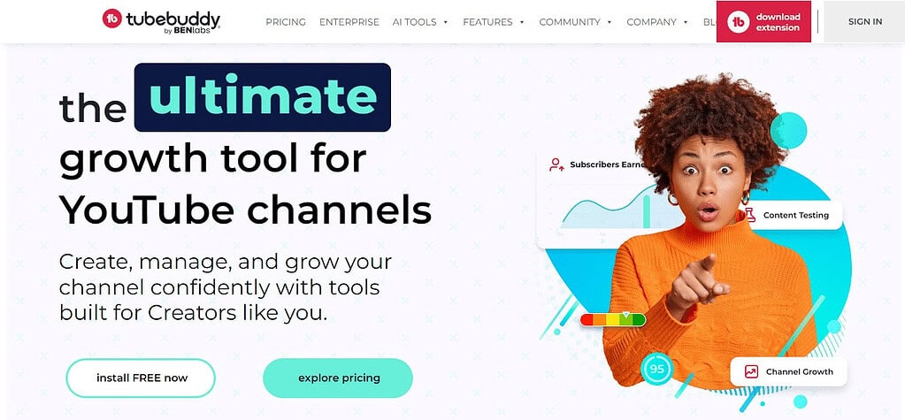 TubeBuddy (Best Ai Youtube Tools)