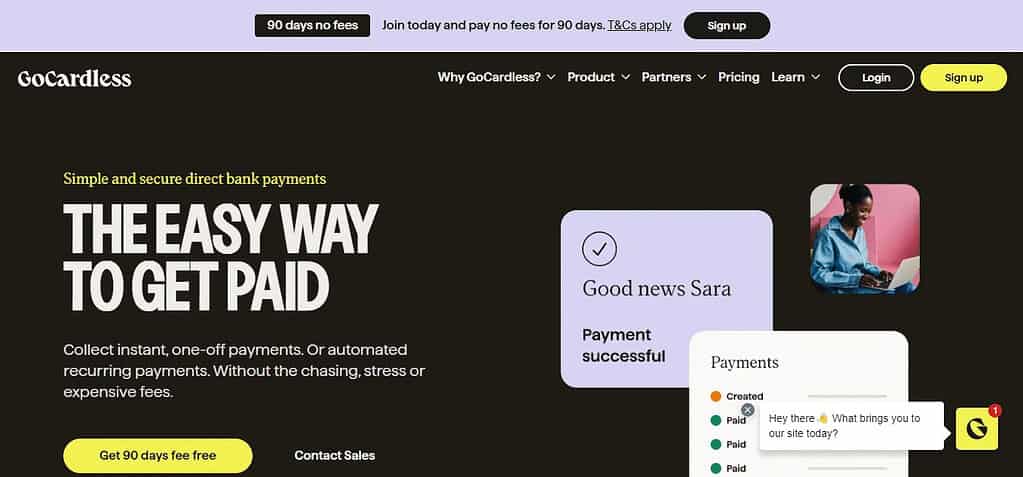 GoCardless (Best Subscription Revenue Management Software)
