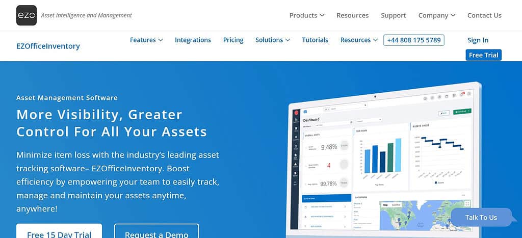 EZOfficeInventory (Best IT Asset Management Software )