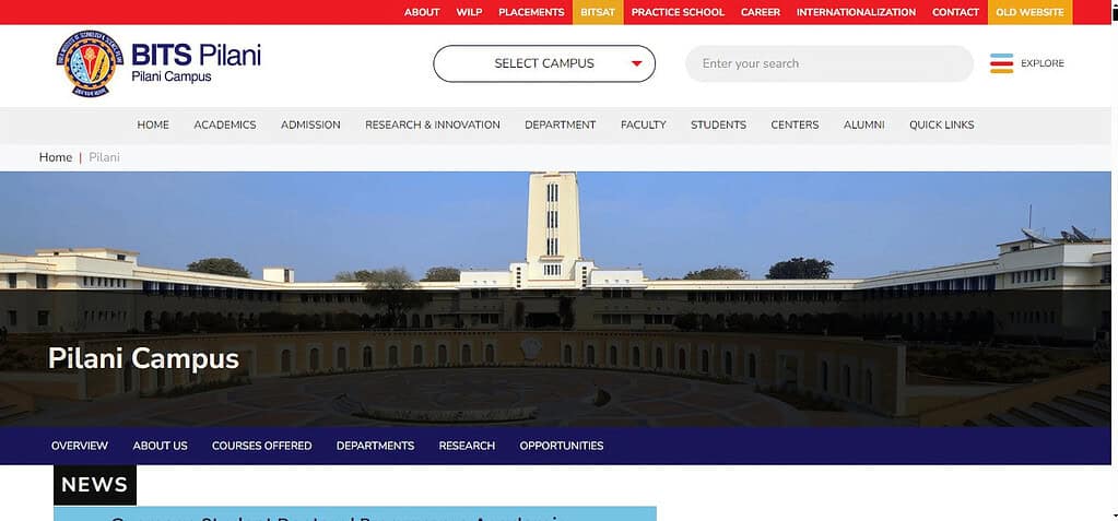BITS Pilani (Pilani Campus)