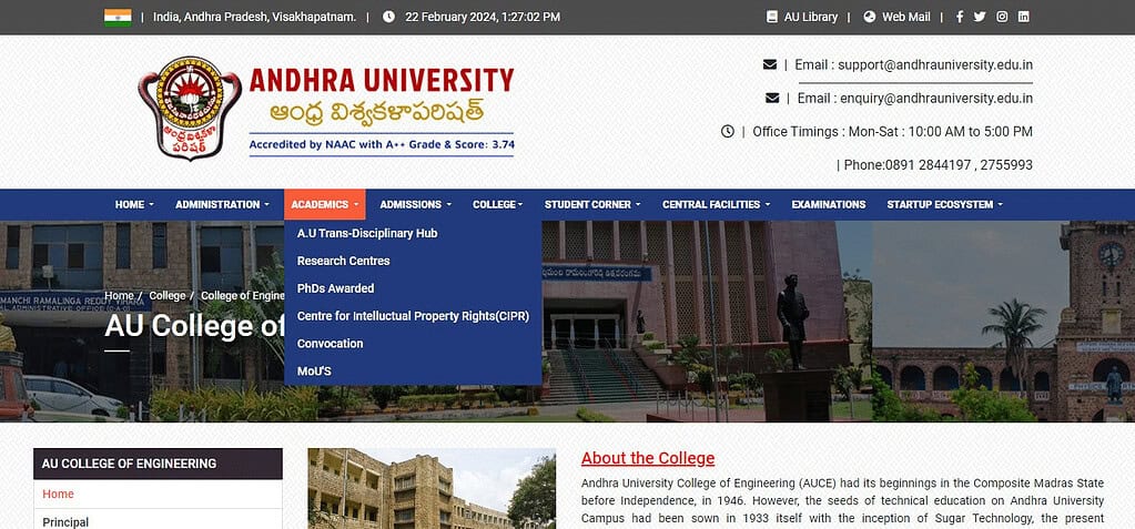 Andhra University, College of Engineering