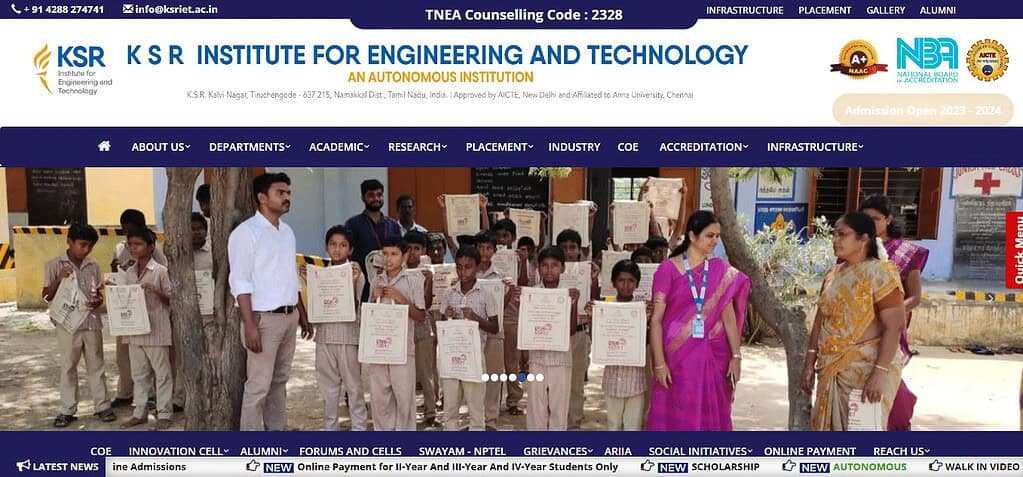 KSR Institute for Engineering and Technology