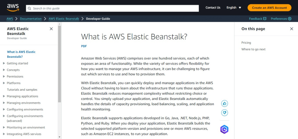 AWS Elastic Beanstalk (Best Cloud Platform as a Service (PaaS) Software)