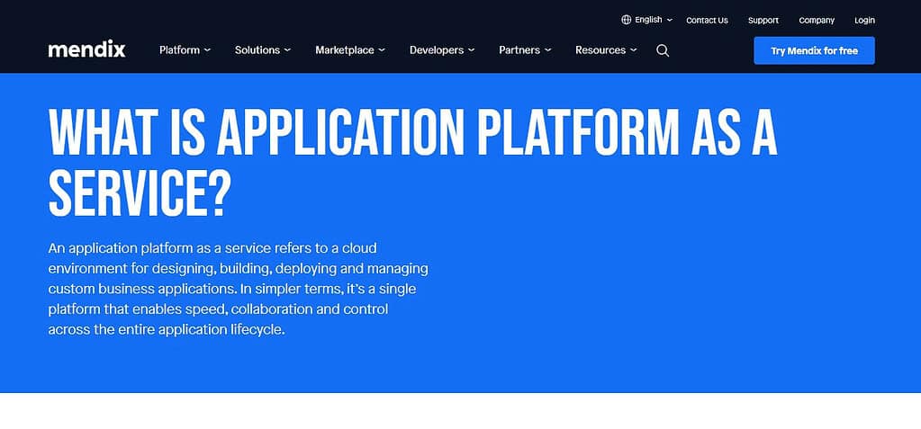 Mendix aPaaS