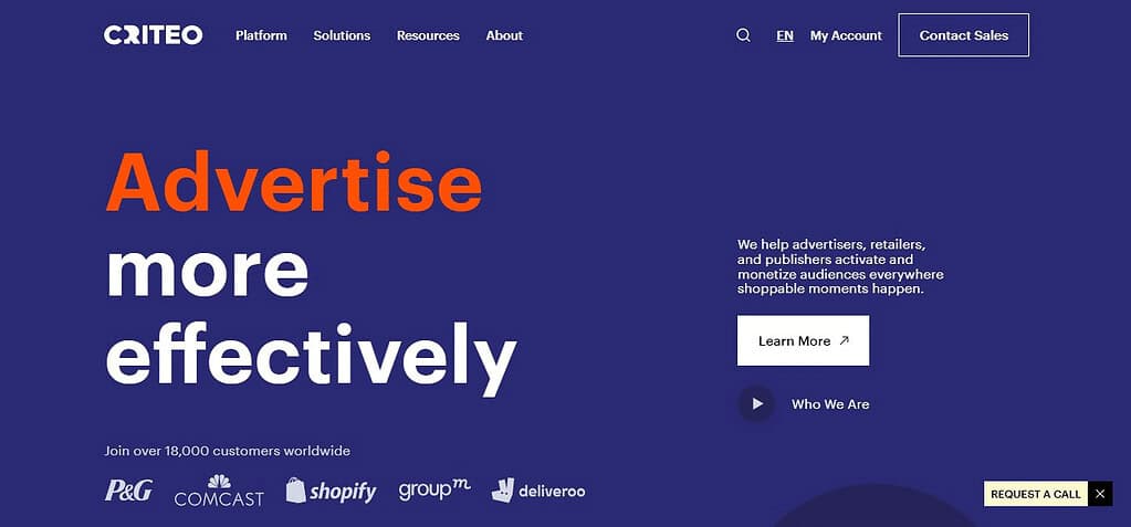 Criteo (Best Other Digital Advertising Software)