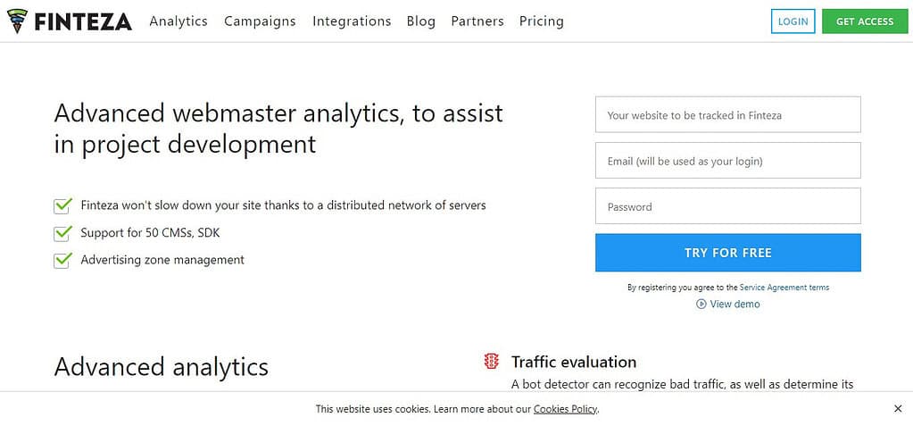 Finteza (Best Other Digital Advertising Software)