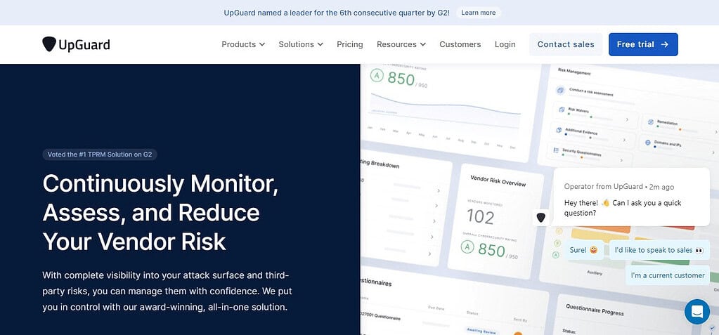 UpGuard (Best Third-Party & Supplier Risk Management Software)