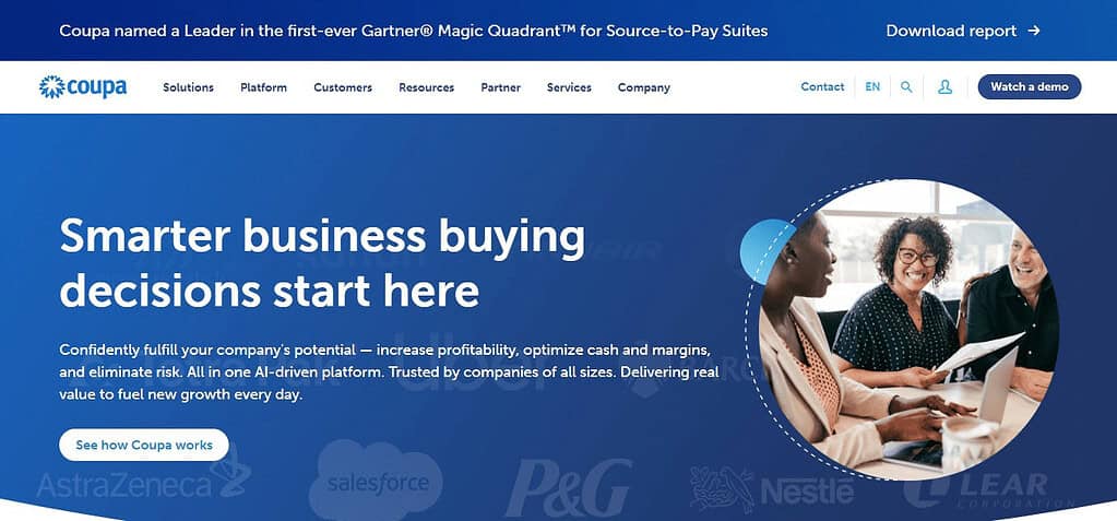 Coupa (Best Third-Party & Supplier Risk Management Software)