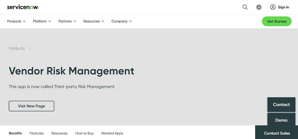 ServiceNow Vendor Risk Management