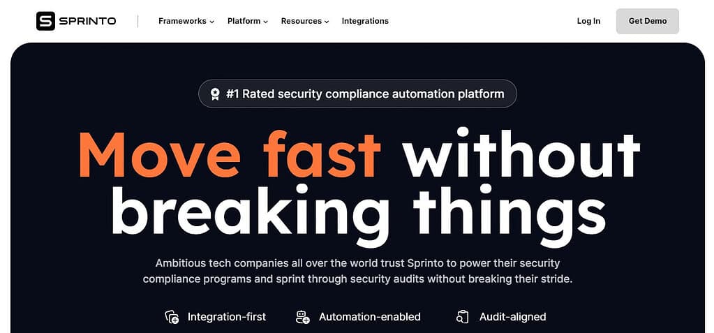 Sprinto (Best Third-Party & Supplier Risk Management Software)
