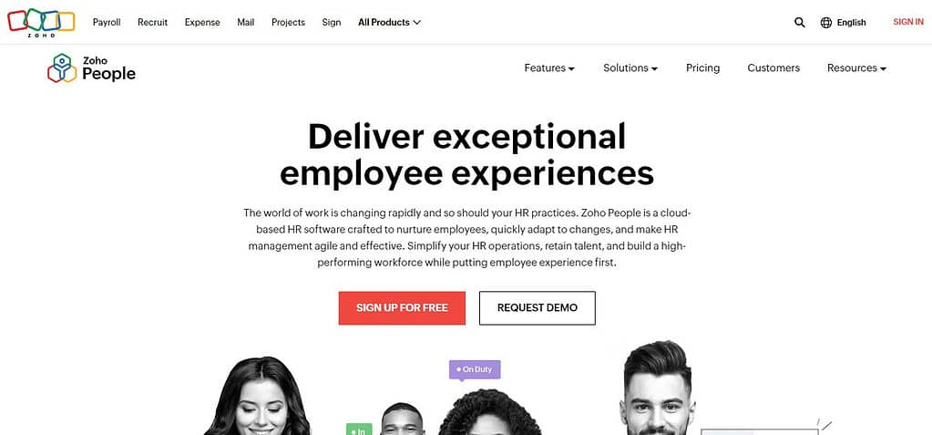 Zoho People (Best HRMS & HCM Software)