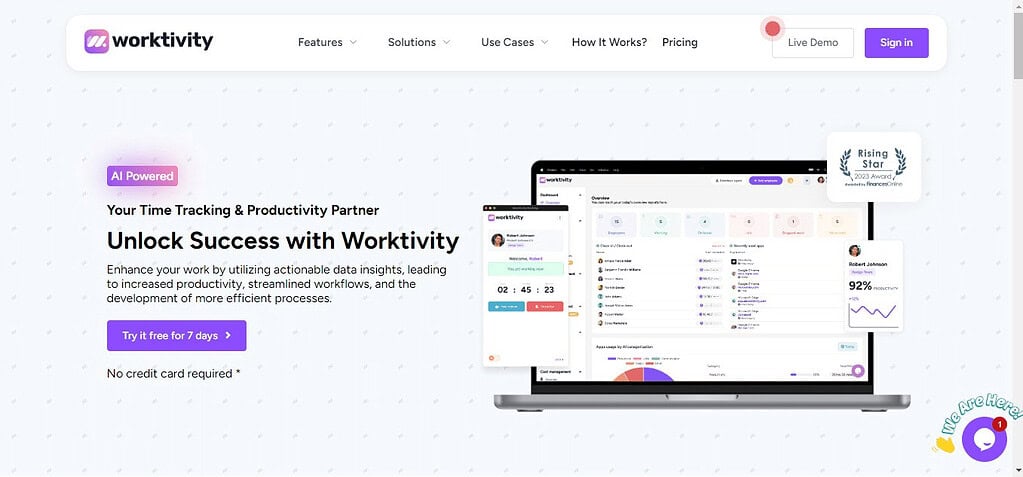 Worktivity (Best Employee Monitoring Software)
