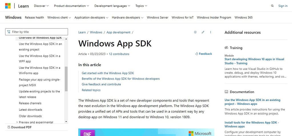 Windows App SDK