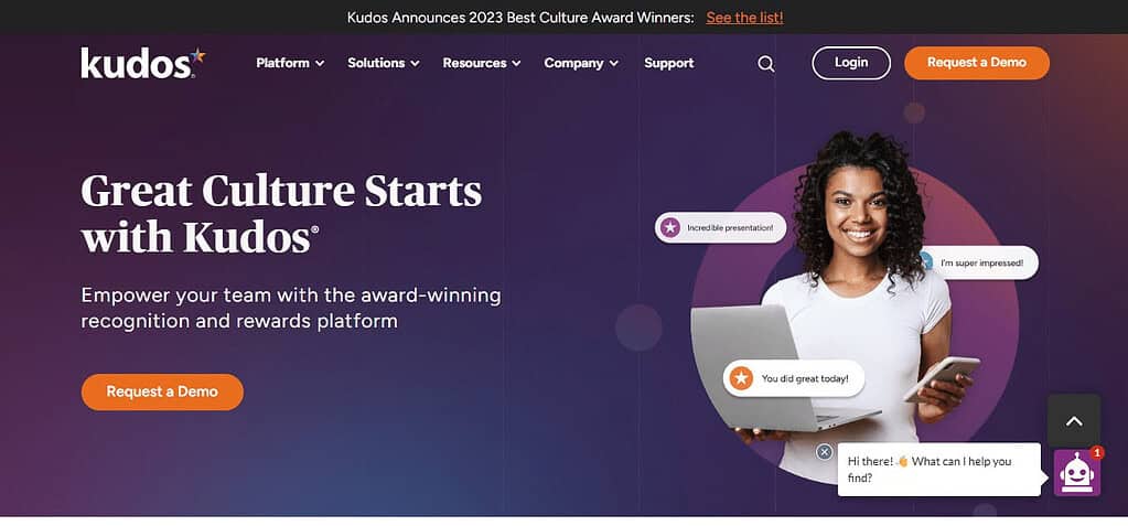 Kudos (Best Employee Engagement Software )