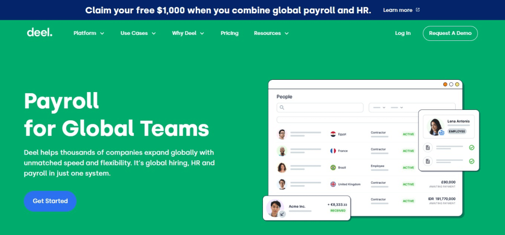 Deel (Best Employee Engagement Software )