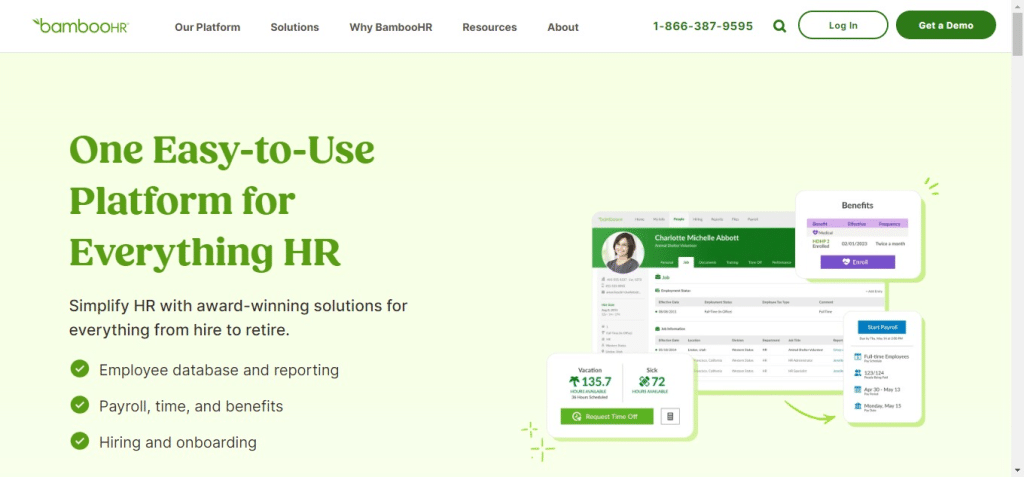 BambooHR (Best Employee Engagement Software )