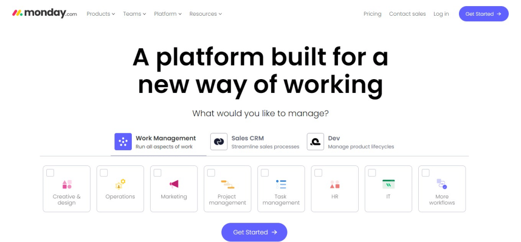 monday.com (Best Employee Engagement Software )