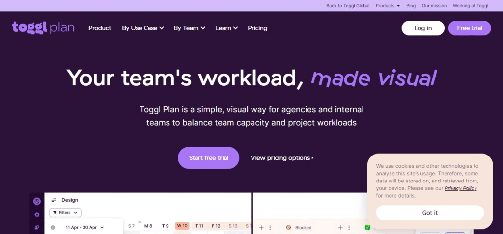 Toggl Plan (Best Employee Engagement Software )